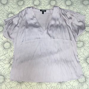 Express Pink Short Sleeve Blouse